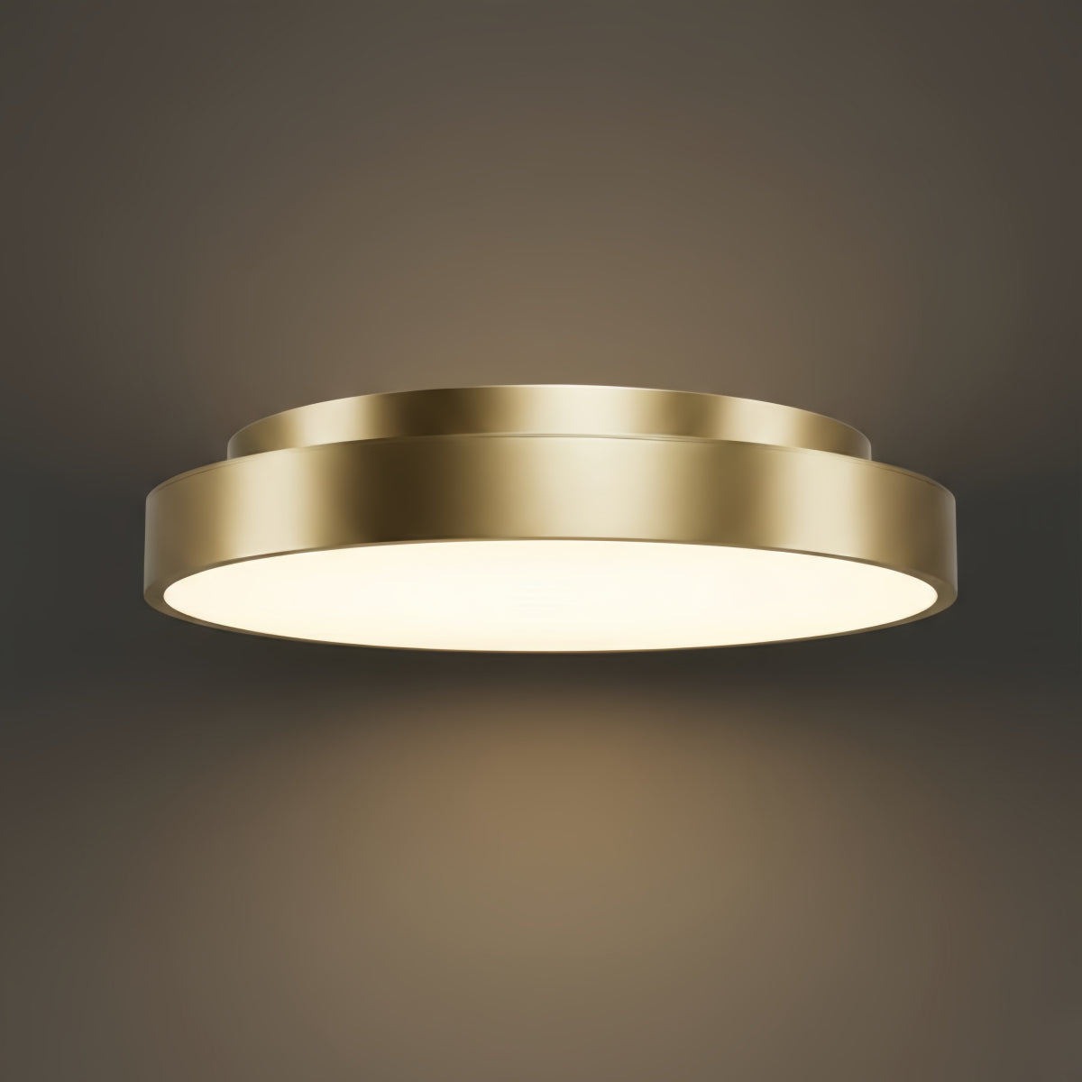 Modern Flush Mount Ceiling Light – Gold/ Black Dimmable LED for Living Room
