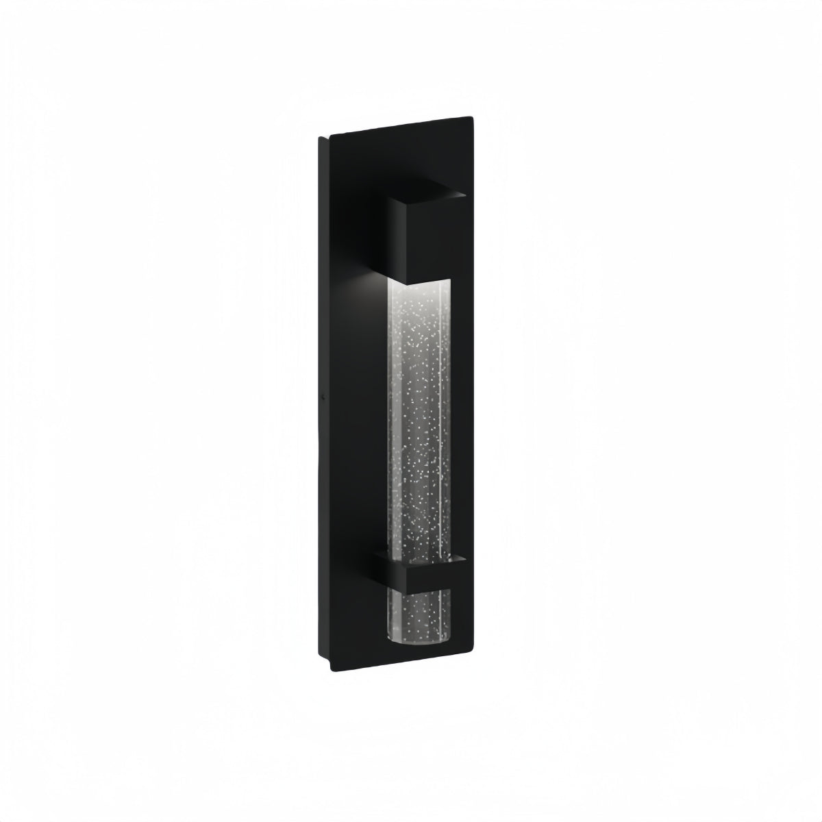 Modern Outdoor Wall Sconce – Black Stainless Steel Crystal Accents Starry Glow for Entryway