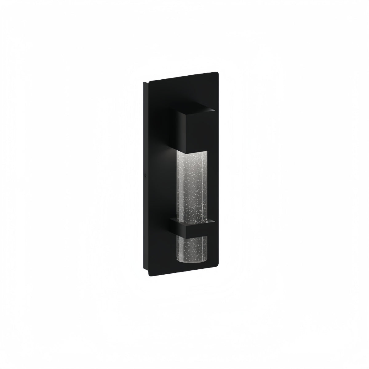 Modern Outdoor Wall Sconce – Black Stainless Steel Crystal Accents Starry Glow for Entryway