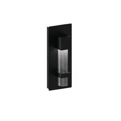 Modern Outdoor Wall Sconce – Black Stainless Steel Crystal Accents Starry Glow for Entryway