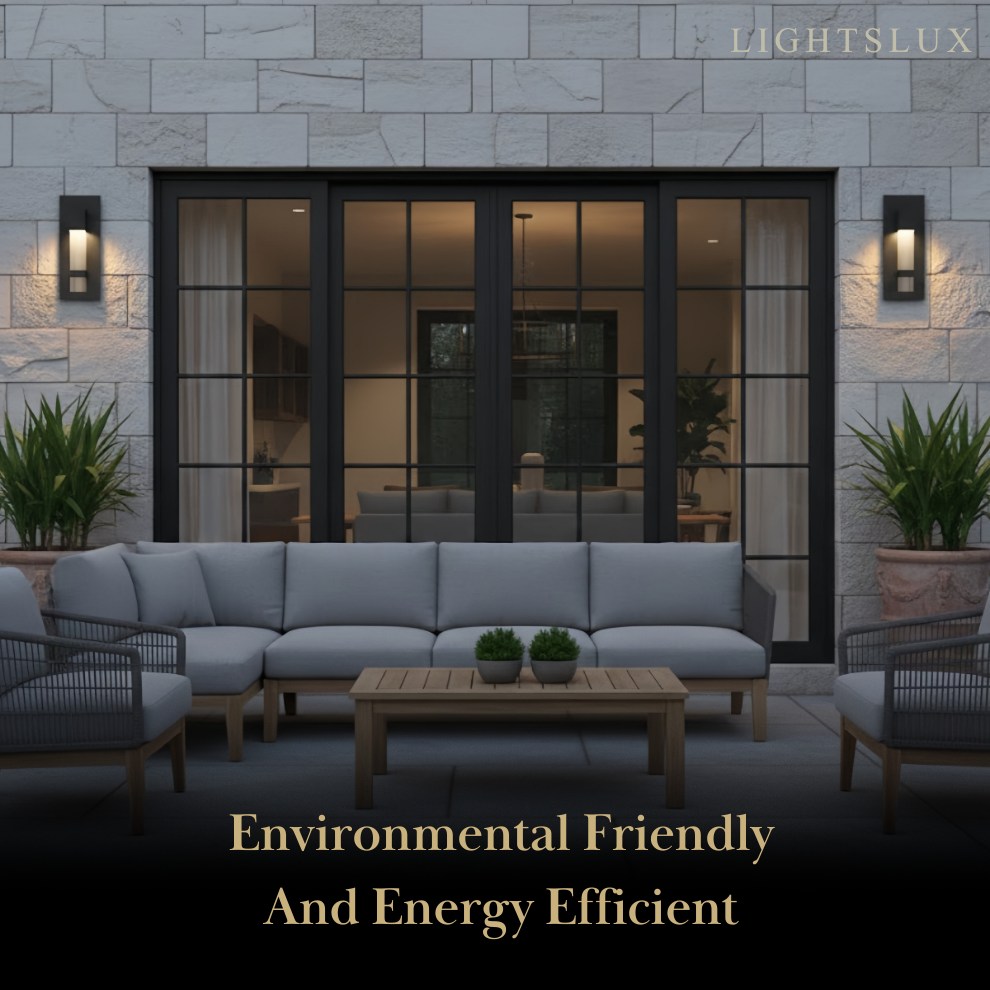 Modern Outdoor Wall Sconce – Black Stainless Steel Crystal Accents Starry Glow for Entryway