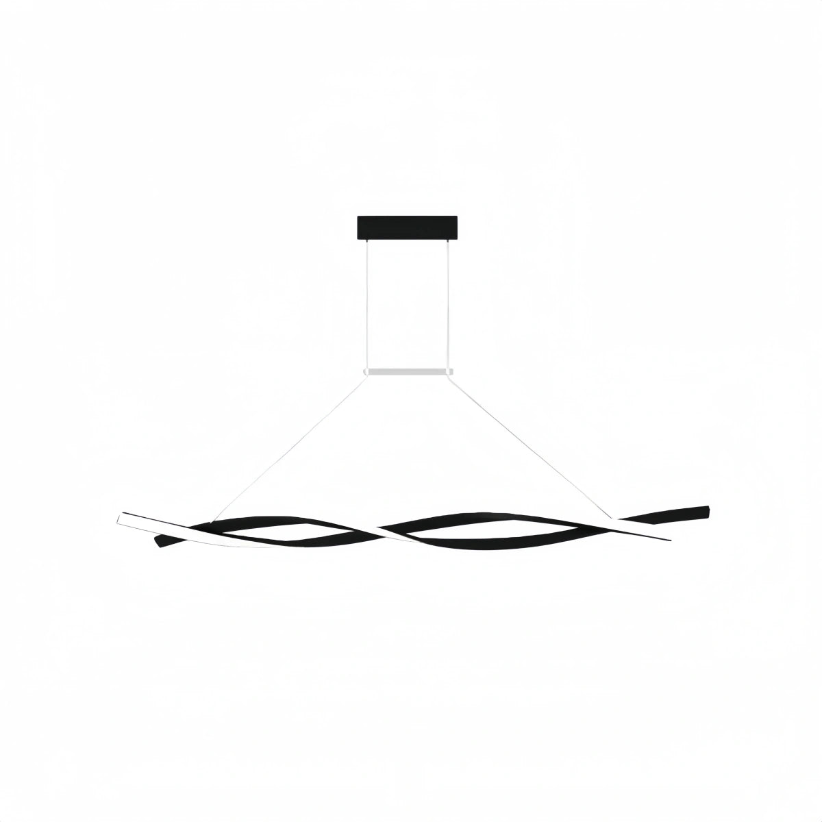 Wave Pendant Light – Matte Black Organic Sculptural LED