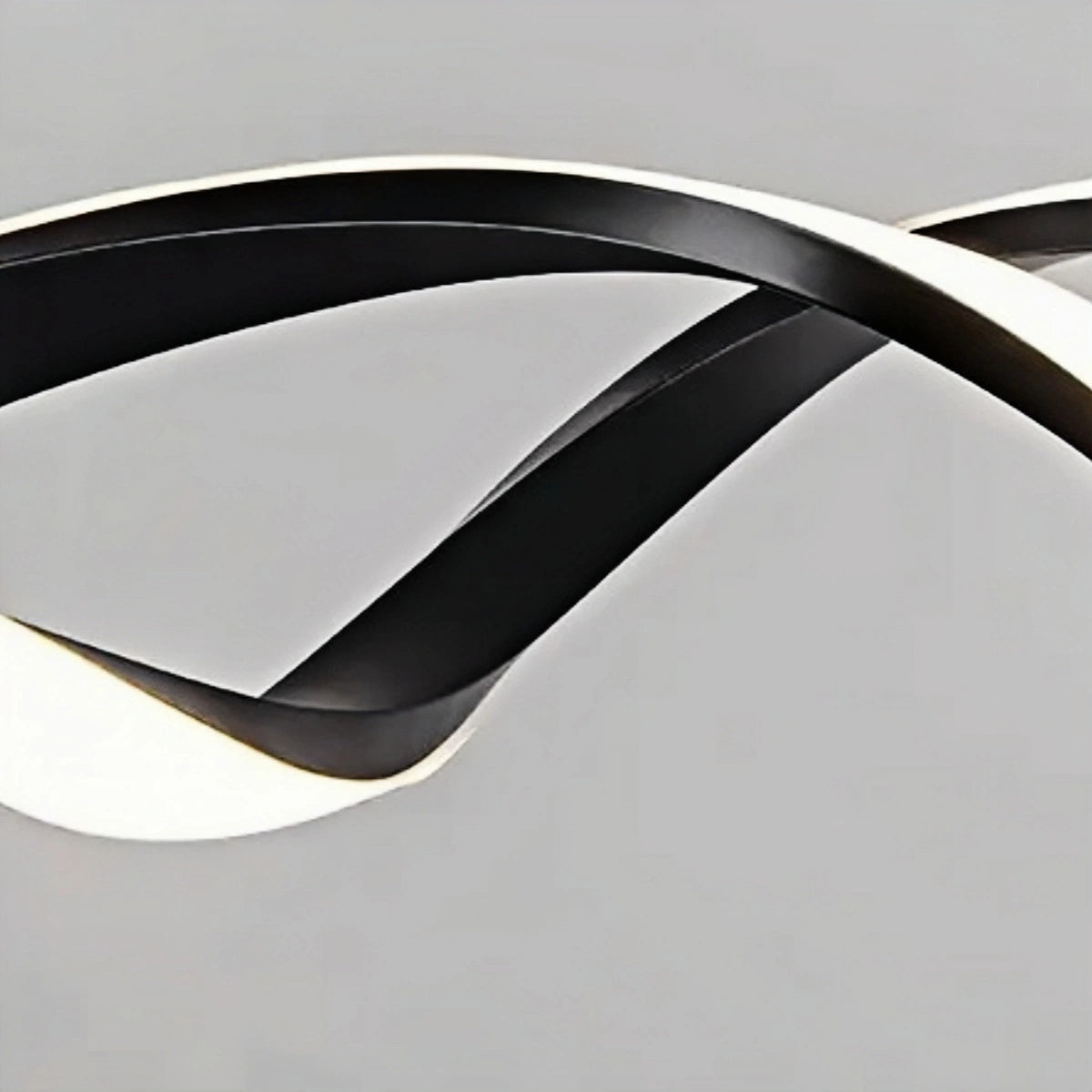 Arcato Modern Wave Design Pendant – Matte Black LED for Dining Room/Kitchen Island