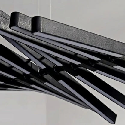 Lámpara colgante apilable moderna ajustable Arcato – Hierro fresno negro acrílico aluminio para isla de cocina