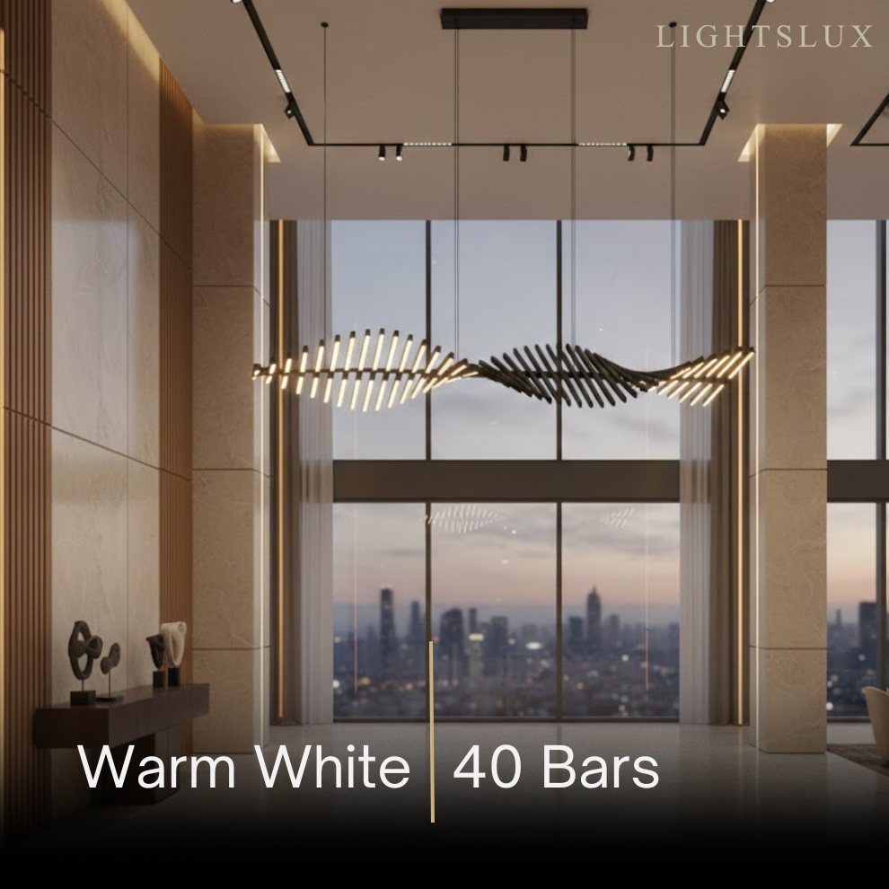 Modern Adjustable Stacked Pendant Light – Black Ash Iron Acrylic Aluminum for Kitchen Island