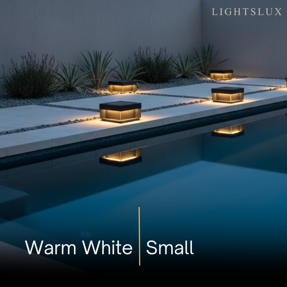 Modern Solar Rectangle Ground Light – Stainless Steel Pathway & Garden Light