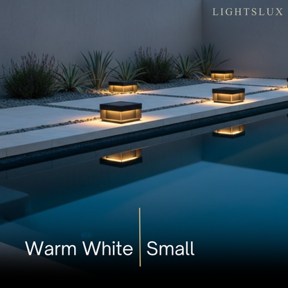 Modern Solar Rectangle Ground Light – Stainless Steel Pathway & Garden Light