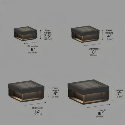 Modern Solar Rectangle Ground Light – Stainless Steel Pathway & Garden Light