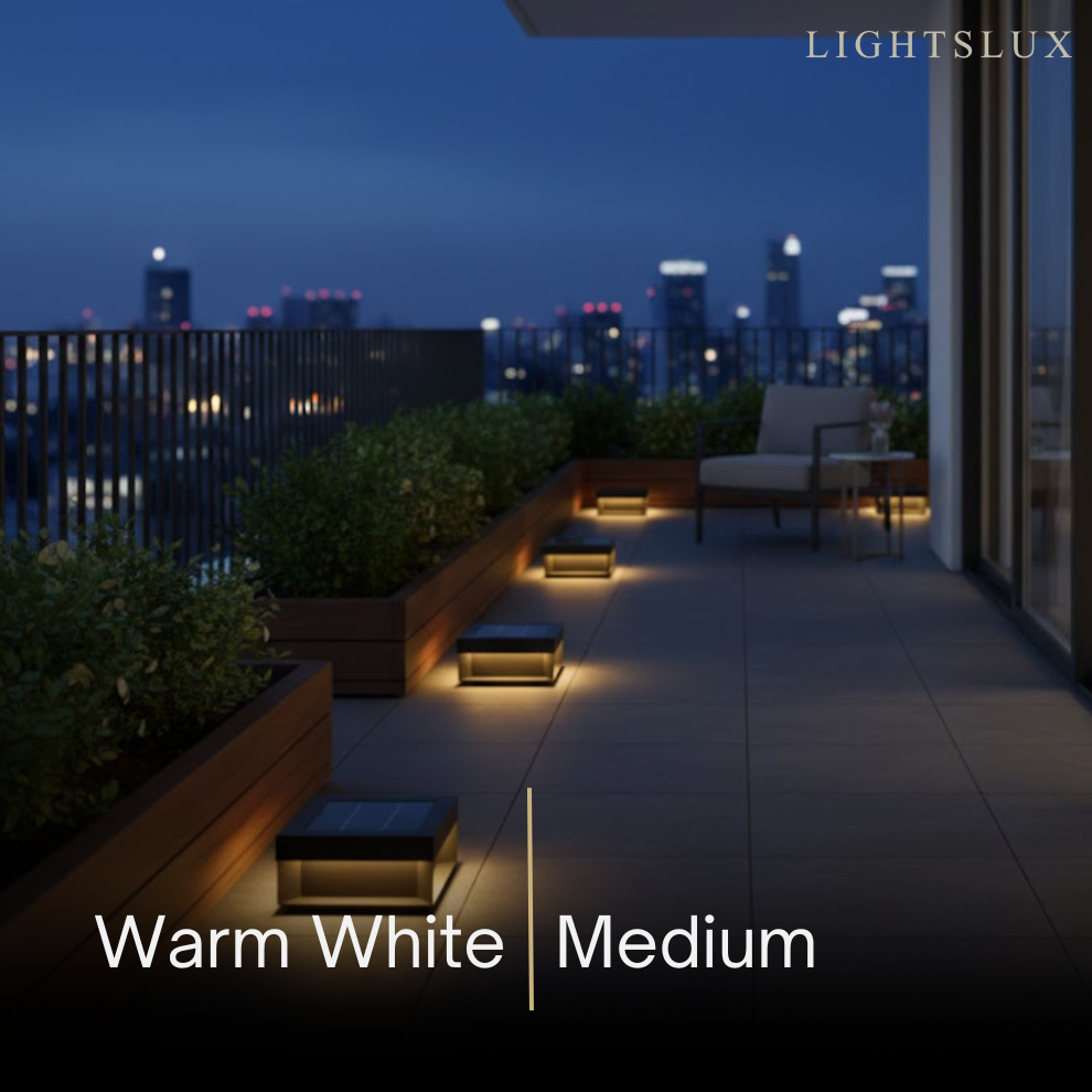 Modern Solar Rectangle Ground Light – Stainless Steel Pathway & Garden Light