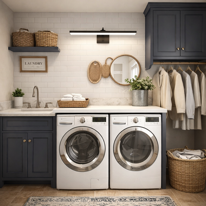 Arcato Modern Vanity Light – Horizontal Light Bar in Matte Black/Brushed Gold for Bathroom