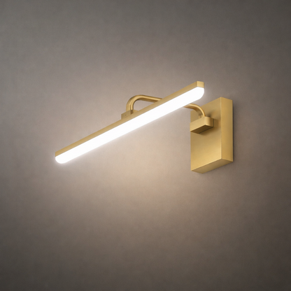 Modern Vanity Light – Horizontal Light Bar in Matte Black/Brushed Gold for Bathroom