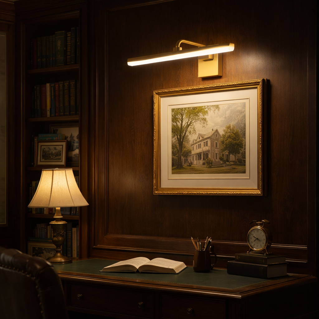 Arcato Modern Vanity Light – Horizontal Light Bar in Matte Black/Brushed Gold for Bathroom