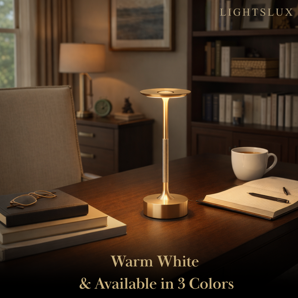 Modern Rechargeable Table Lamp – Touch Dimming & 3 Color Temperatures