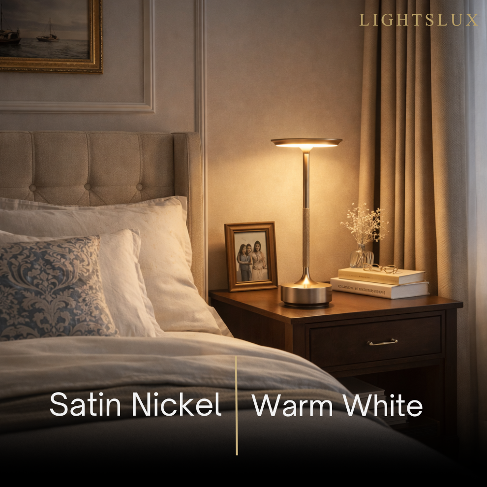 Modern Rechargeable Table Lamp – Touch Dimming & 3 Color Temperatures