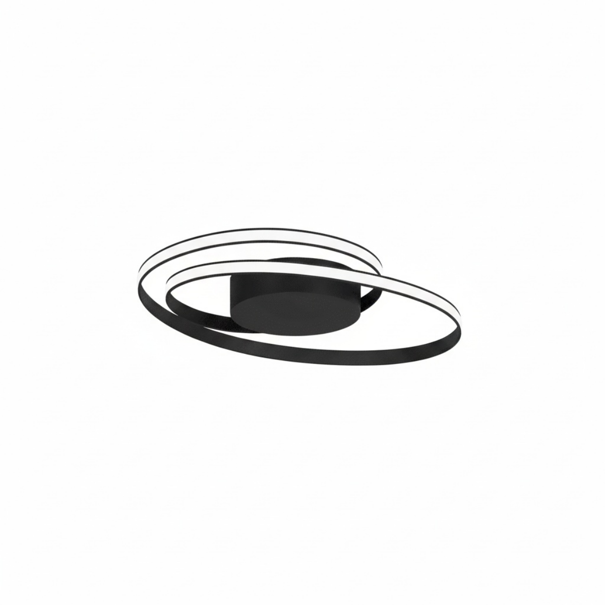 Ceiling Light – Black Ash Iron & Silica Gel Surface Mount for Bedroom