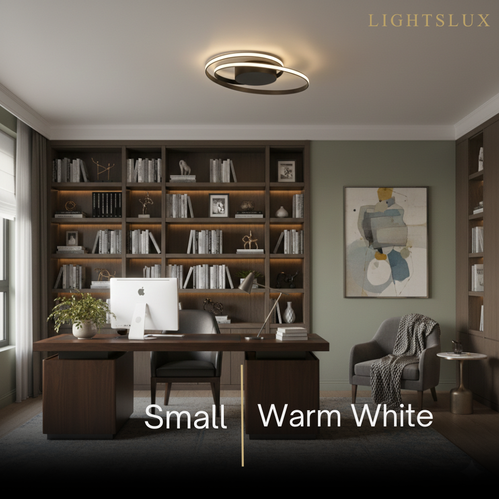 Ceiling Light – Black Ash Iron & Silica Gel Surface Mount for Bedroom