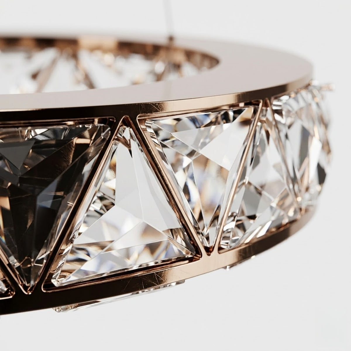 Rose Gold Crystal Chandelier – Exquisite Crystals with Warm Ambient Glow