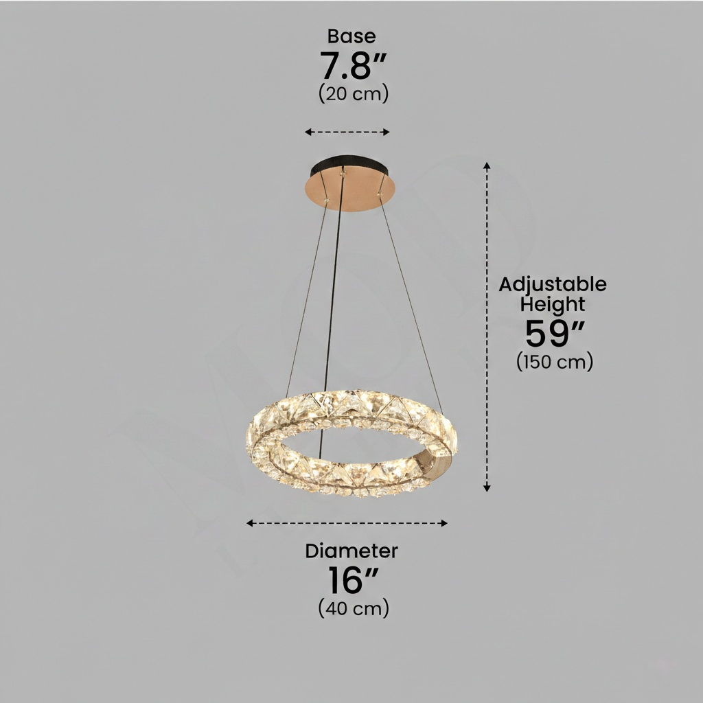 Rose Gold Crystal Chandelier – Exquisite Crystals with Warm Ambient Glow