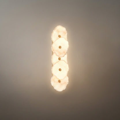 Excelis Royal Alabaster Petal Wall Sconce for Living Room