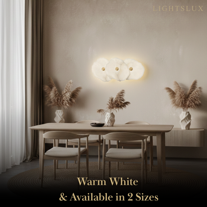 Excelis Royal Alabaster Petal Wall Sconce for Living Room