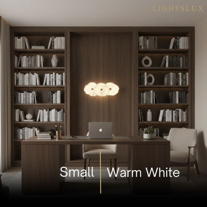 Excelis Royal Alabaster Petal Wall Sconce for Living Room