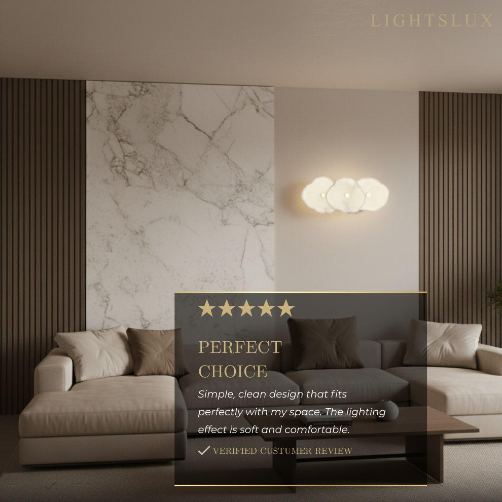 Excelis Royal Alabaster Petal Wall Sconce for Living Room