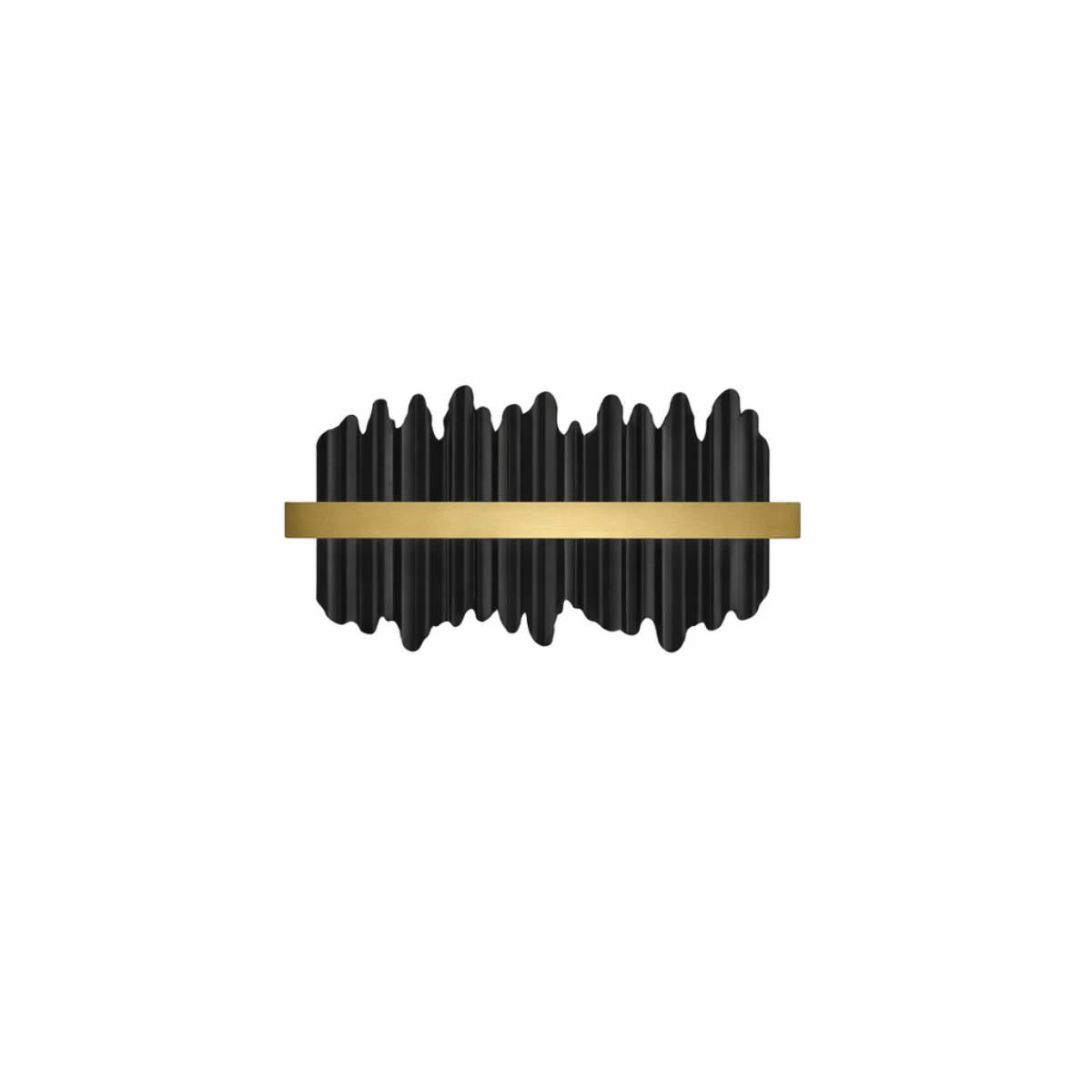 Excelis Modern Linear Icicle Wall Sconce – Black/Polished Gold Iron & Steel for Living Room
