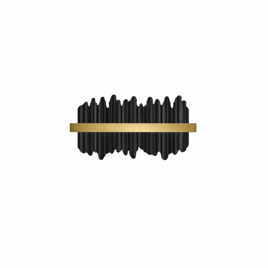 Excelis Modern Linear Icicle Wall Sconce – Black/Polished Gold Iron & Steel for Living Room