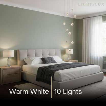 Excelis Modern Silver Crystal Chandelier – Stainless Steel with Clear Crystals Hanging Mount