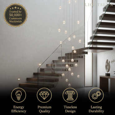 Excelis Modern Silver Crystal Chandelier – Stainless Steel with Clear Crystals Hanging Mount