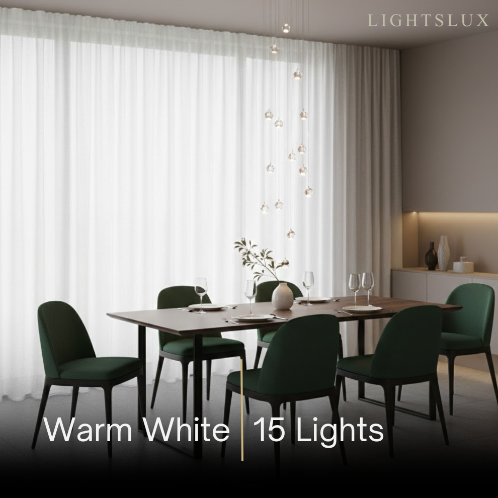 Excelis Modern Silver Crystal Chandelier – Stainless Steel with Clear Crystals Hanging Mount