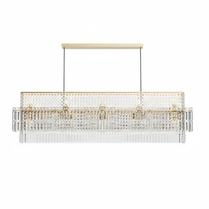 Excelis Royal Cascade Crystal Chandelier – Brushed Stainless Steel in Chrome/Gold Living Room