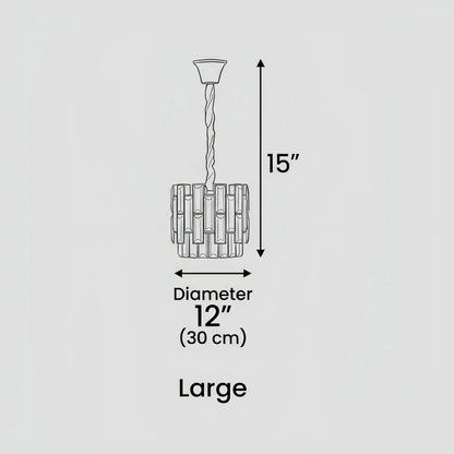 Modern Pendant Light -- Crystal & Black Metal for Dining Room