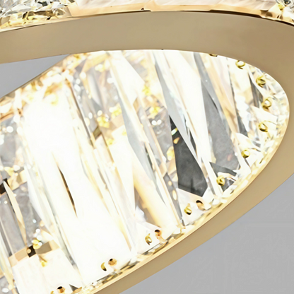 Excelis Modern Layered Alabaster Ring Chandelier