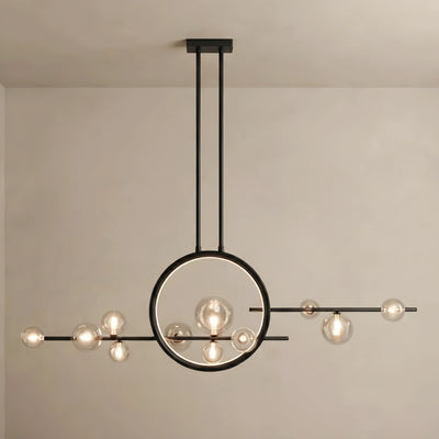 Glass_Globe_Chandelier_Floating_Spheres_on_Circular_Frame_Kitchen_Island