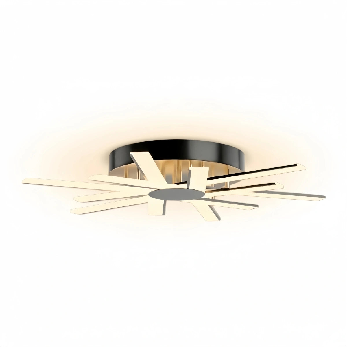 Modern Star Radiating Ceiling Light – Black/Gold for Living Room ...