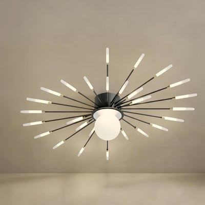 Nebula Modern Ceiling Light – Natural Curves Semi-Flush Mount Coastal Ambiance Ceiling Light