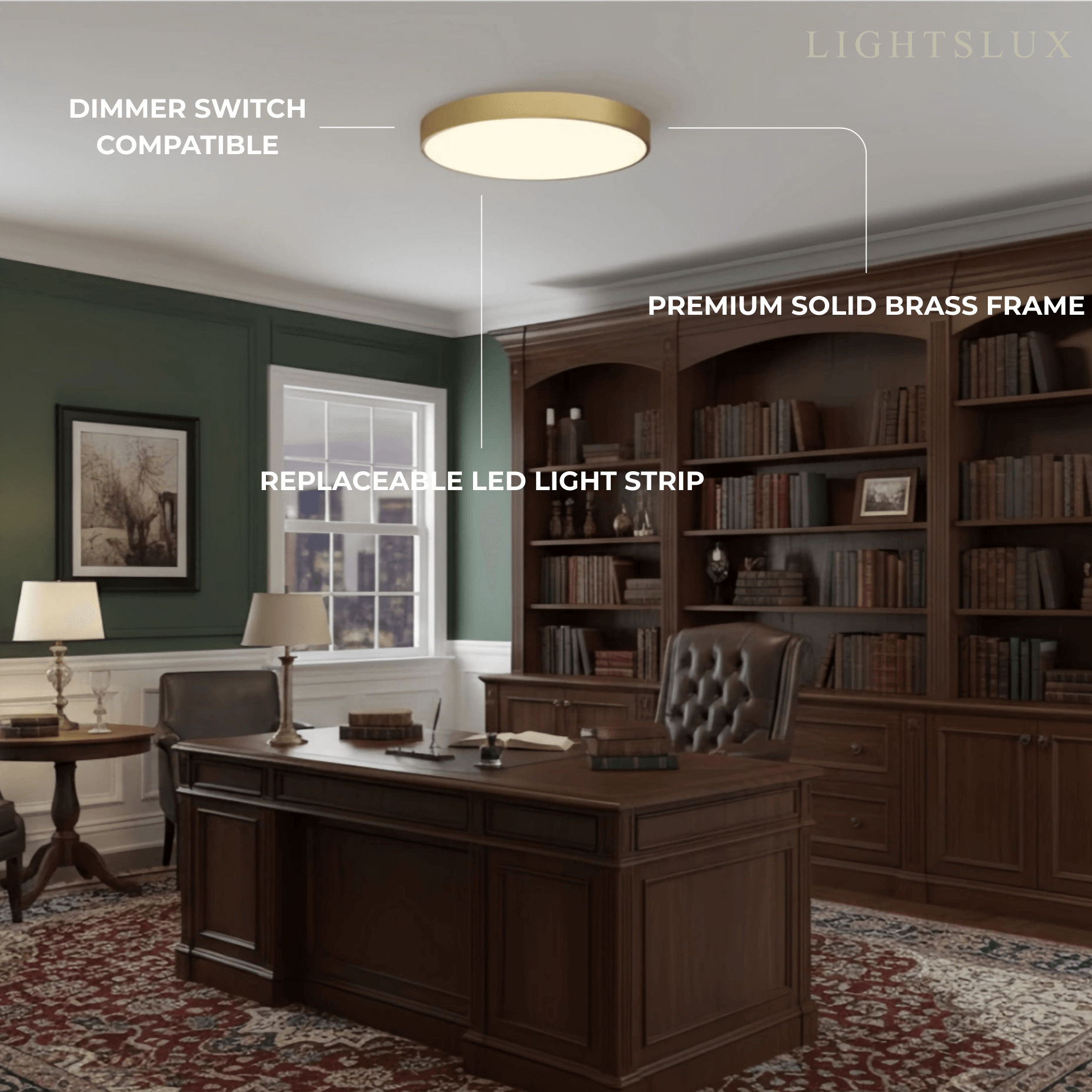 Excelis Solid Brass Ceiling Light