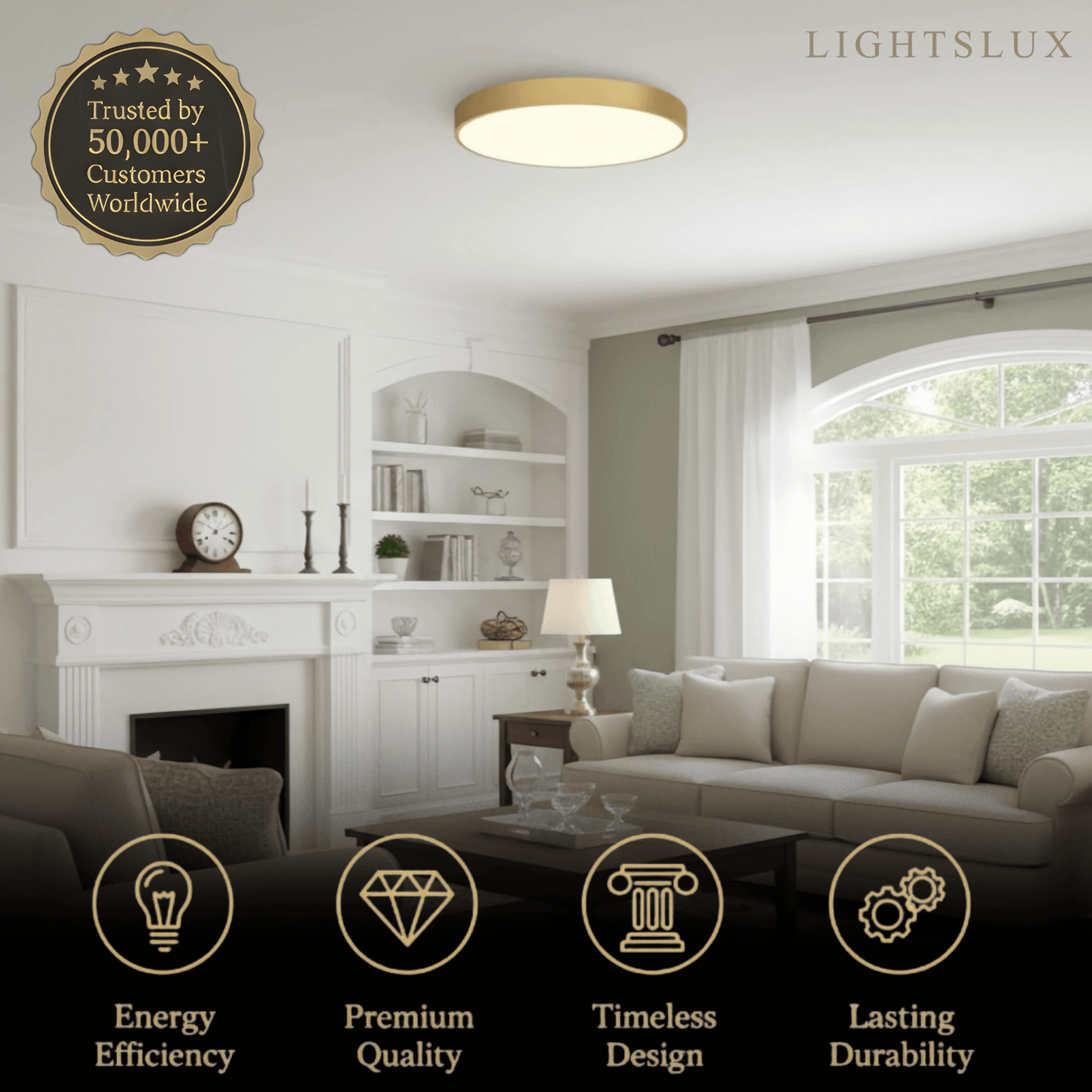 Excelis Solid Brass Ceiling Light