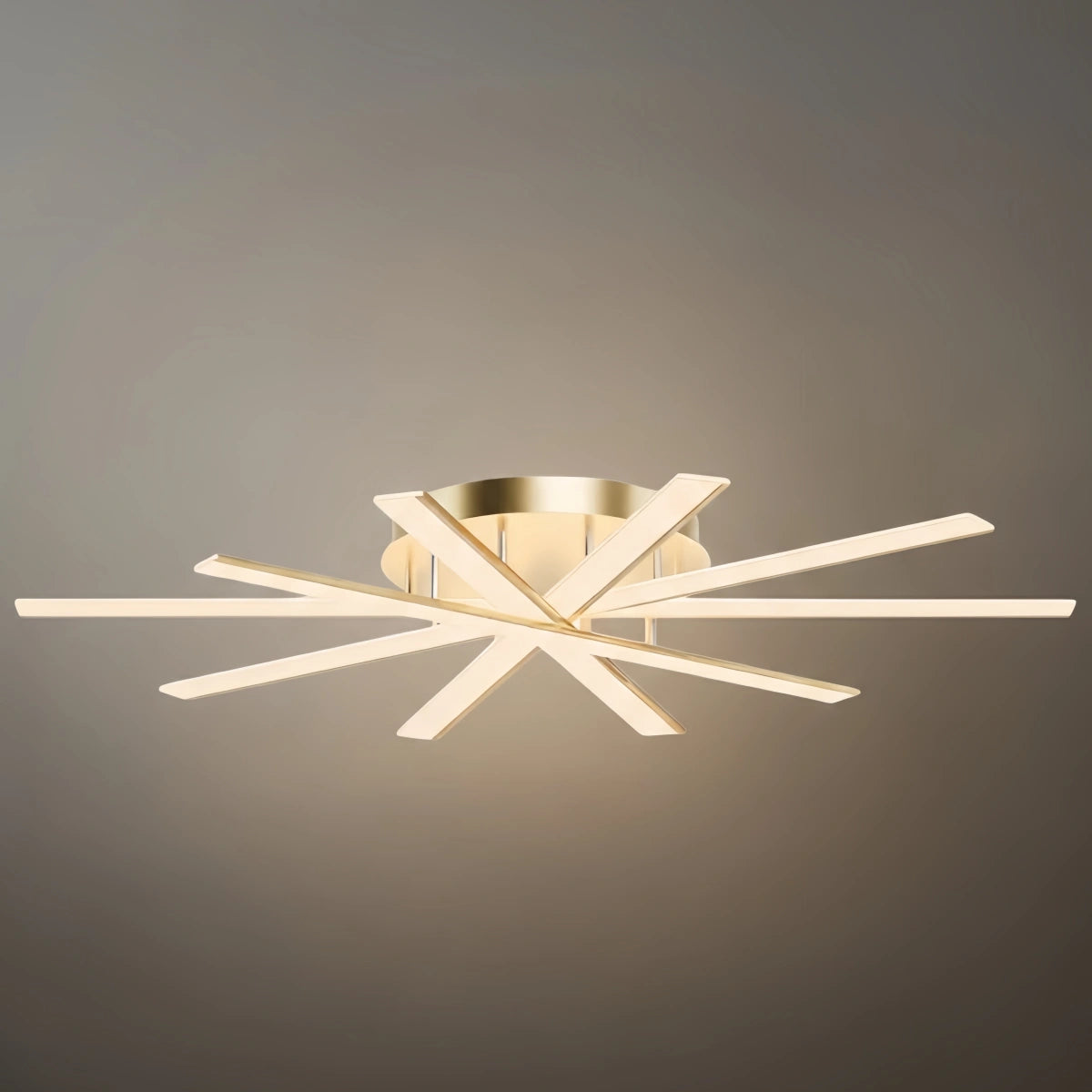 Nebula Modern Geometric Linear Ceiling Light – Black Ash/Metallic Gold for Living Room