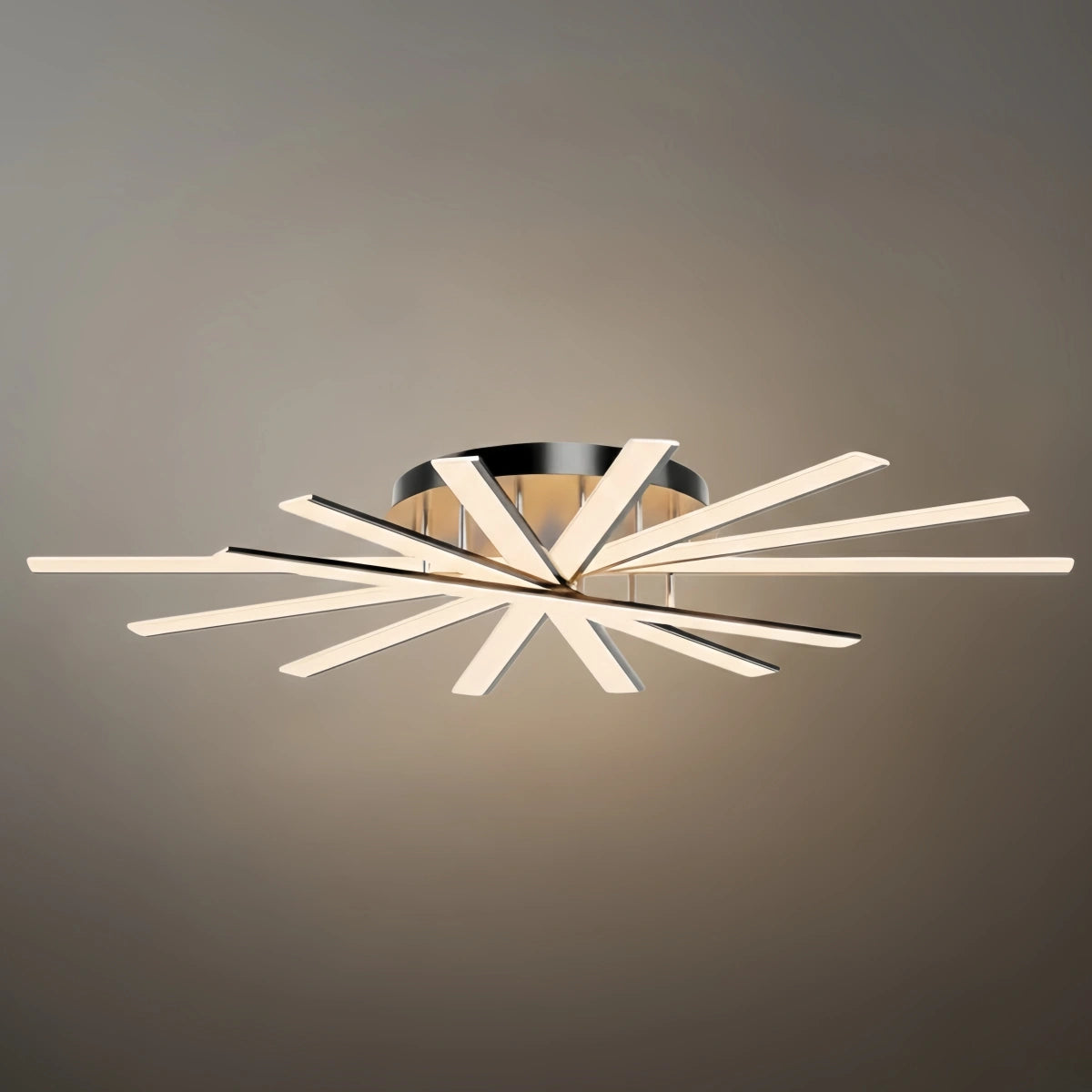 Nebula Modern Geometric Linear Ceiling Light – Black Ash/Metallic Gold for Living Room