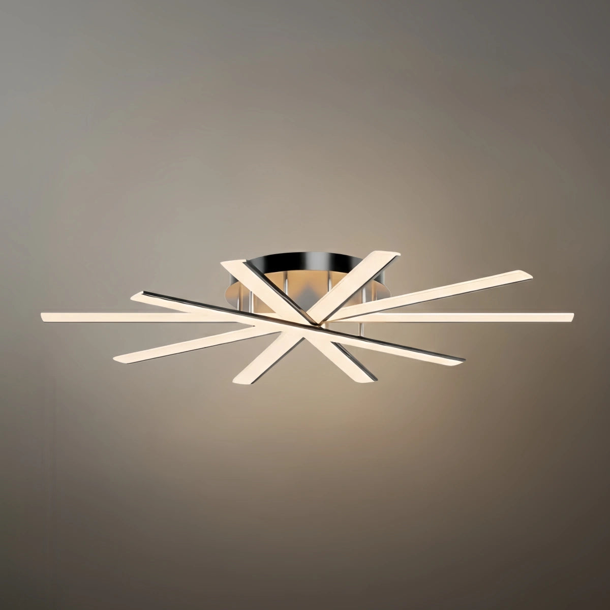 Nebula Modern Geometric Linear Ceiling Light – Black Ash/Metallic Gold for Living Room