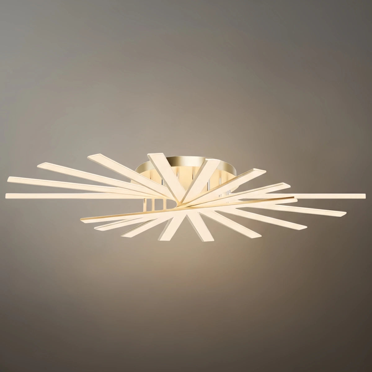 Nebula Modern Geometric Linear Ceiling Light – Black Ash/Metallic Gold for Living Room