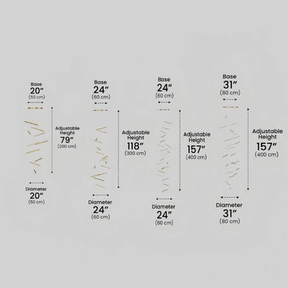 Nebula Luxury Flowing Gold Chandelier – Metallic Acrylic Rods Sculptural Cascade for Staircase