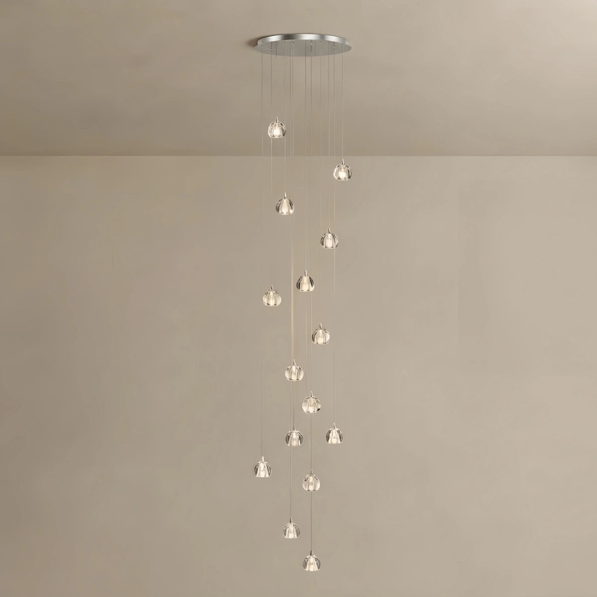 Excelis Royal Crystal Chandelier – Clear Sparkling Crystals with Warm Ambient Glow Living Room