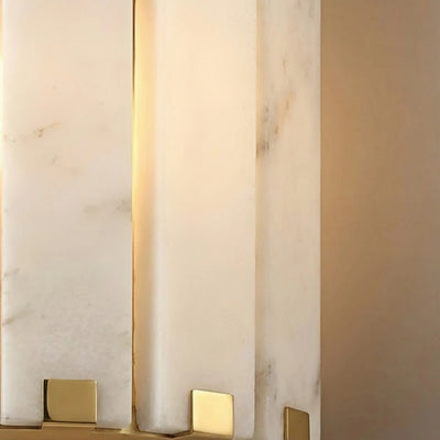 Excelis Modern Vertical Alabaster Wall Sconce