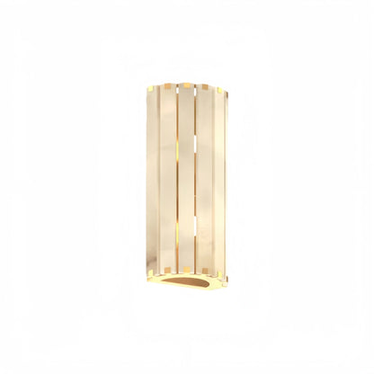 Excelis Modern Vertical Alabaster Wall Sconce – Stainless Steel Frame Hallway