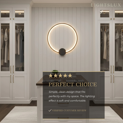 Minimalist Sun Copper Pendant Light – Matte Black Adjustable Brightness for Bedroom