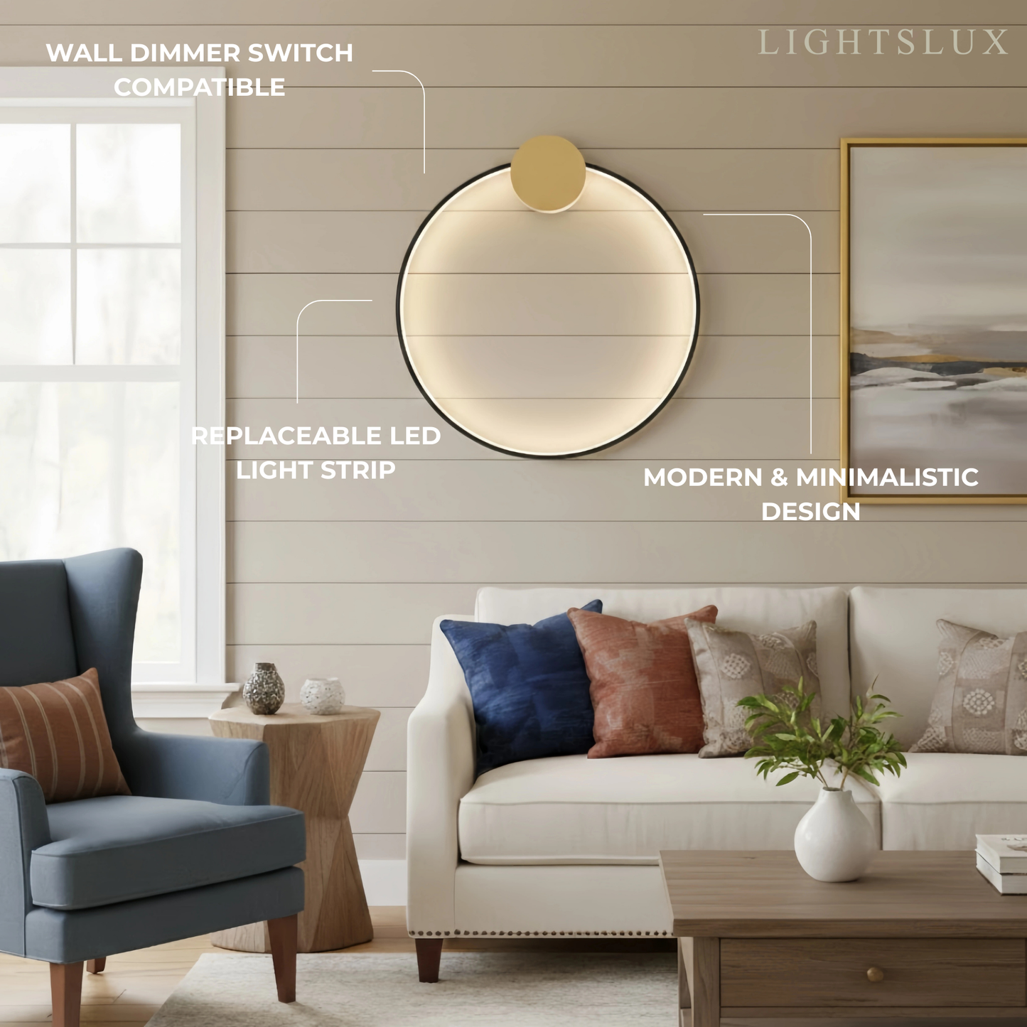 Minimalist Sun Copper Pendant Light – Matte Black Adjustable Brightness for Bedroom