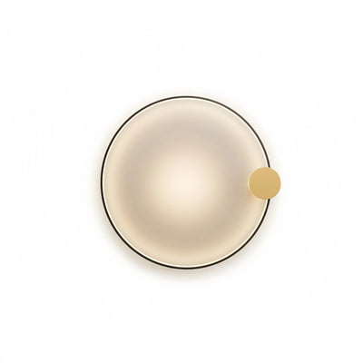 Minimalist Sun Copper Pendant Light – Matte Black Adjustable Brightness for Bedroom